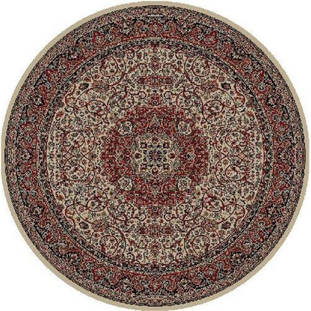 CONCORD GLOBAL 7 ft. 10 in. Persian Classics Isfahan - Round, Ivory 20329